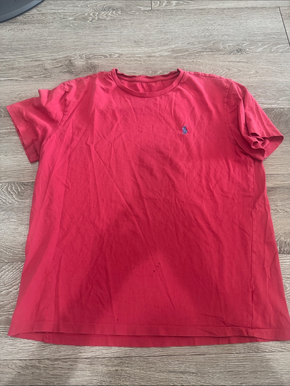 Polo by Ralph Lauren Bright Red Crewneck Tee with Embroidered Pony